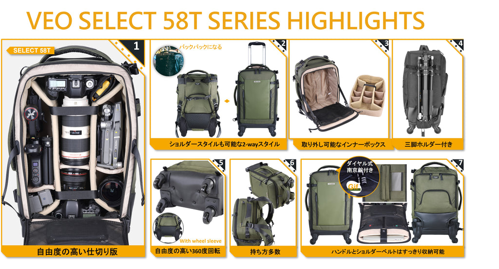 VANGUARD VEO SELECT 58T BK ヴァンガード キャリーVANGUARD