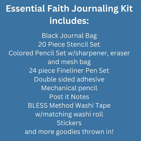 Essential Journaling Kit essentials, Faith Journal, The BLESS Method Journal