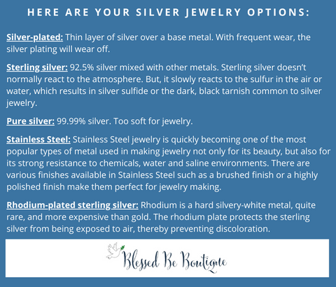 Silver Jewelry Metal Options