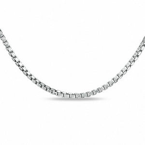 Rhodium Sterling Silver Box Chain Necklace Add On - Blessed Be Boutique