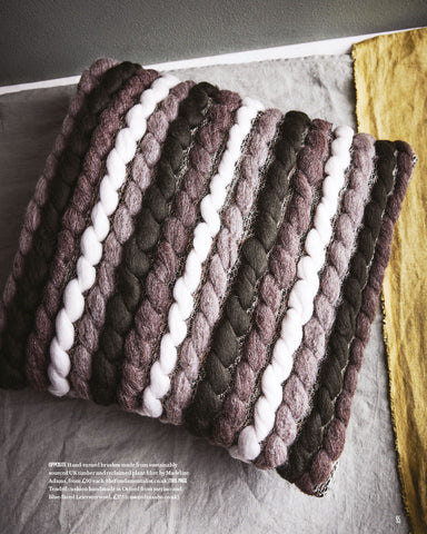 'Tendril' cushion by Cassandra Sabo featured in Modern Rustic magazine issue 23