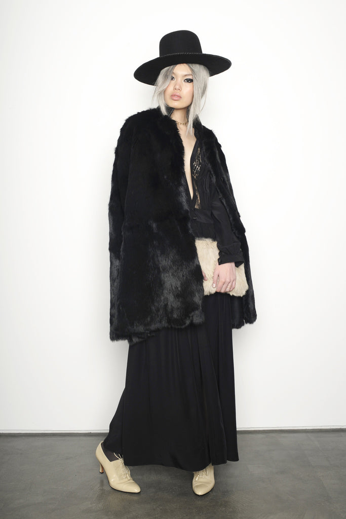 Rabbit Cape & Deep V Dress Coat – Wendy Nichol