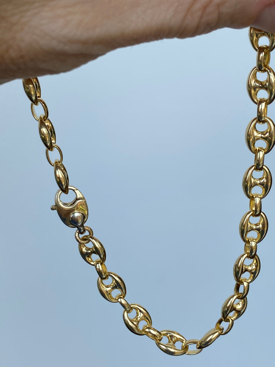 solid gold gucci link chain