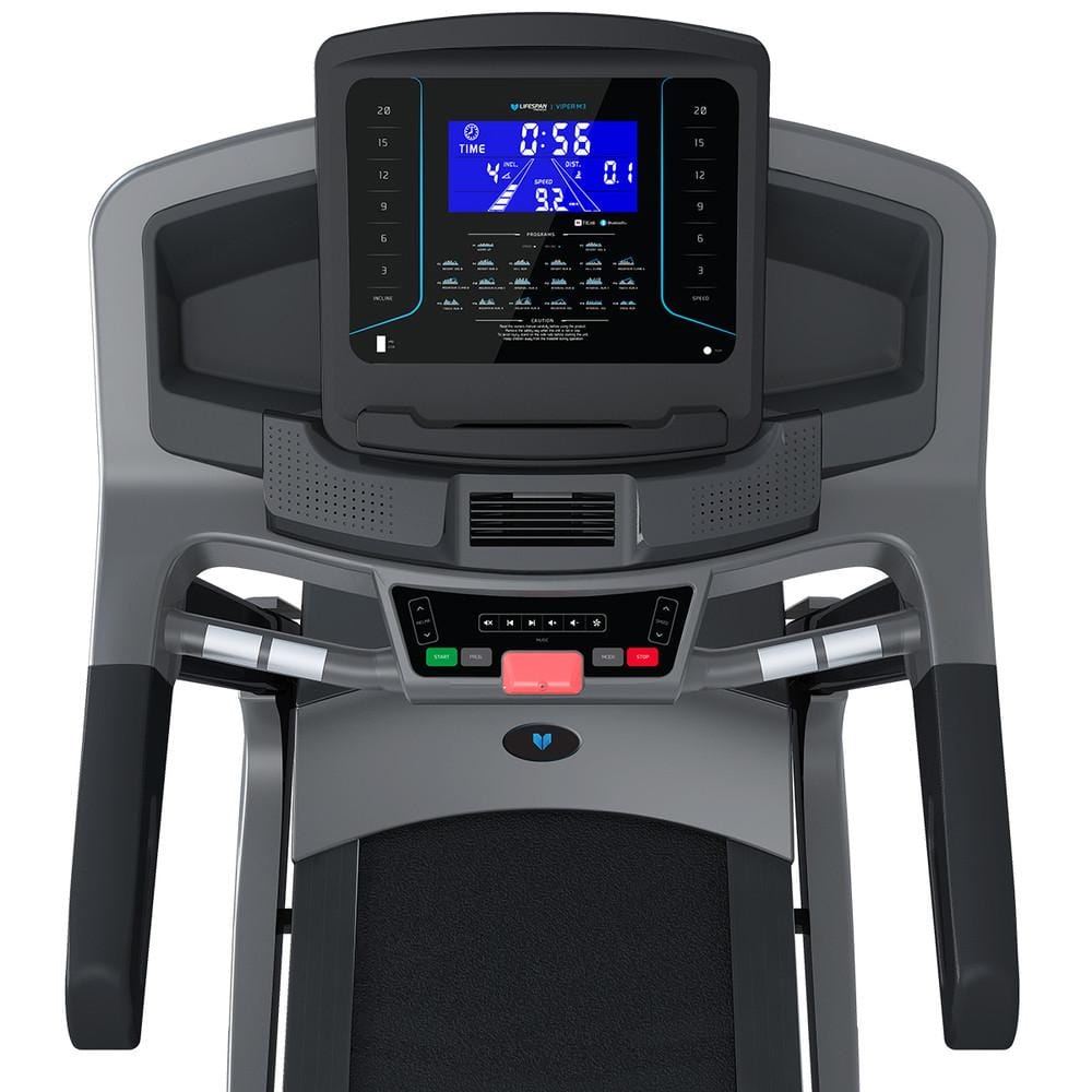 image of a treadmills speed controls the whole lcd screen is shown