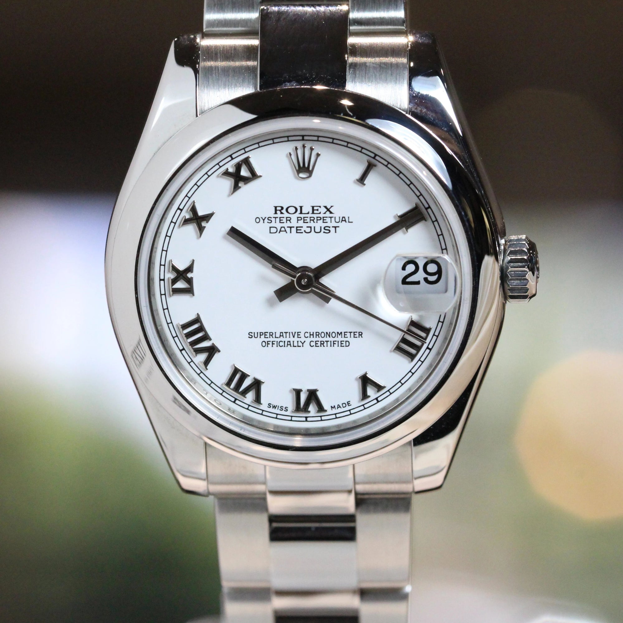 rolex oyster perpetual date roman numerals