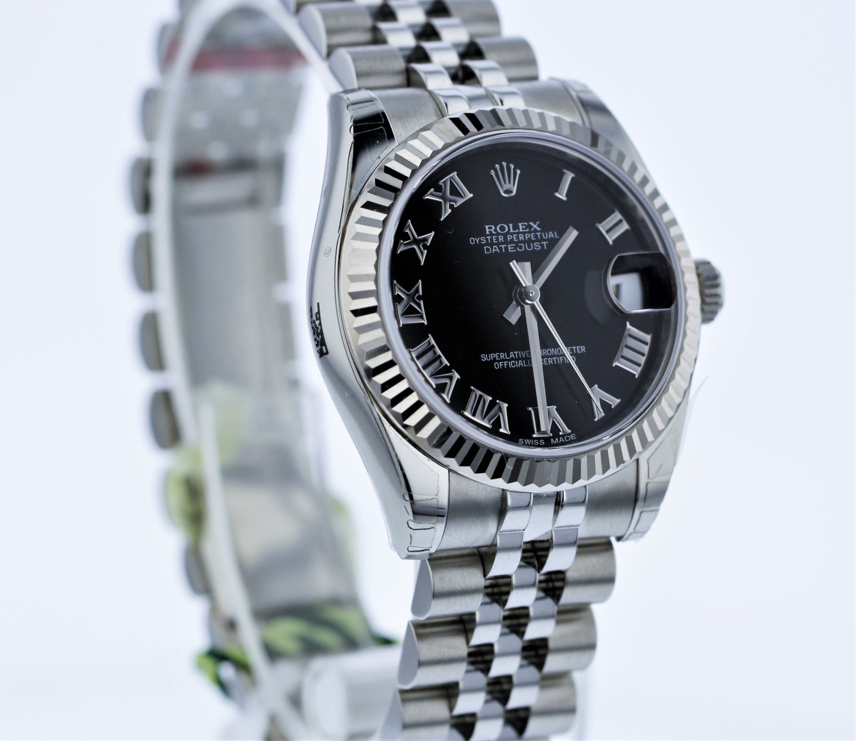 31mm Pre-Owned Rolex Datejust SS Black 