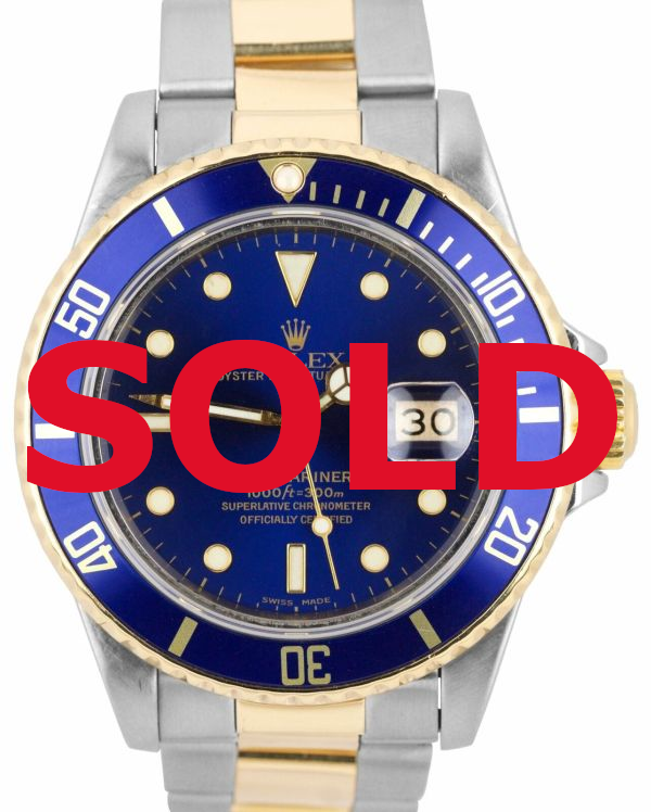 pre owned rolex submariner blue