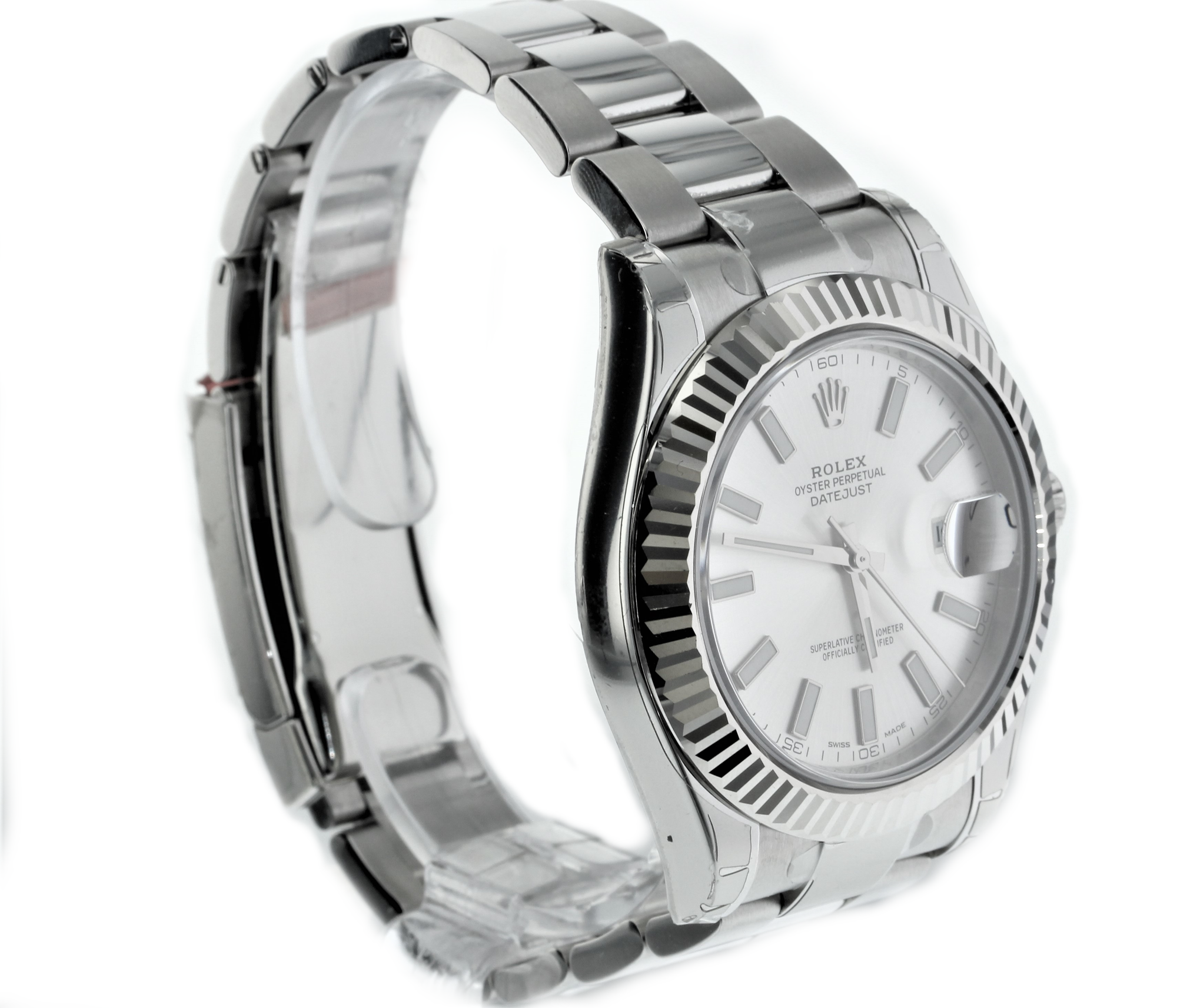 rolex datejust 41mm silver dial