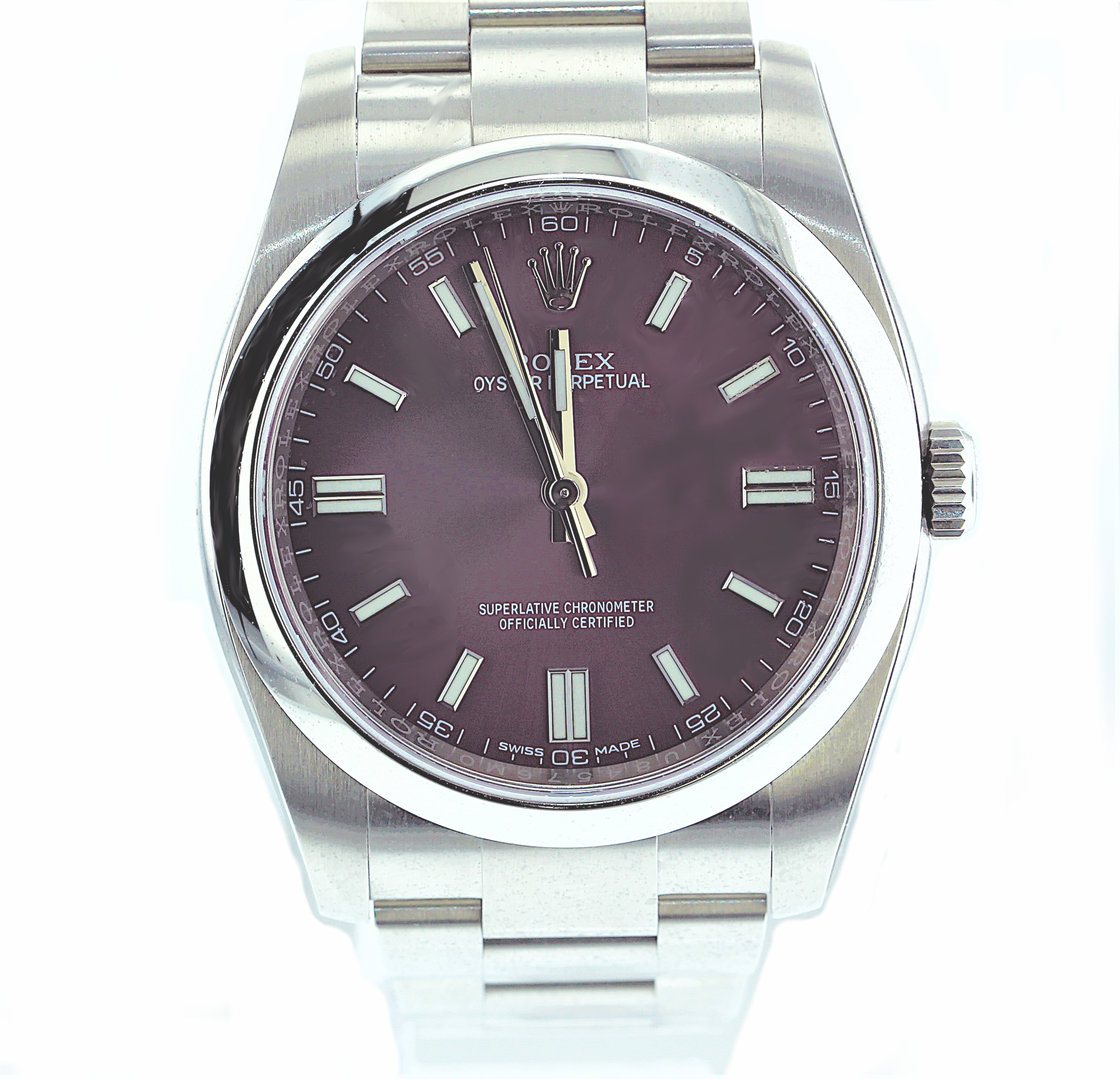 rolex oyster perpetual 36mm red grape