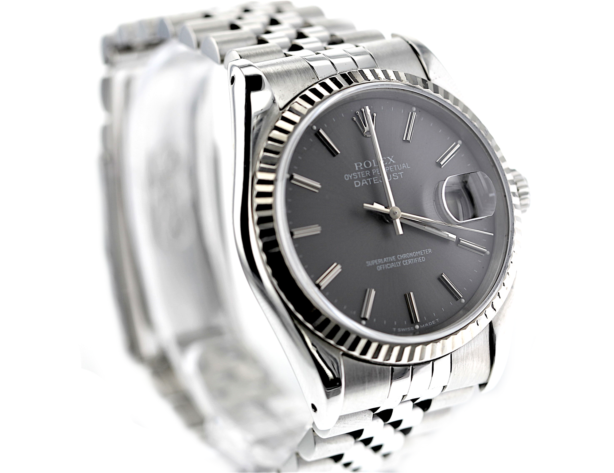 36mm Pre-Owned Rolex Datejust SS/18W 