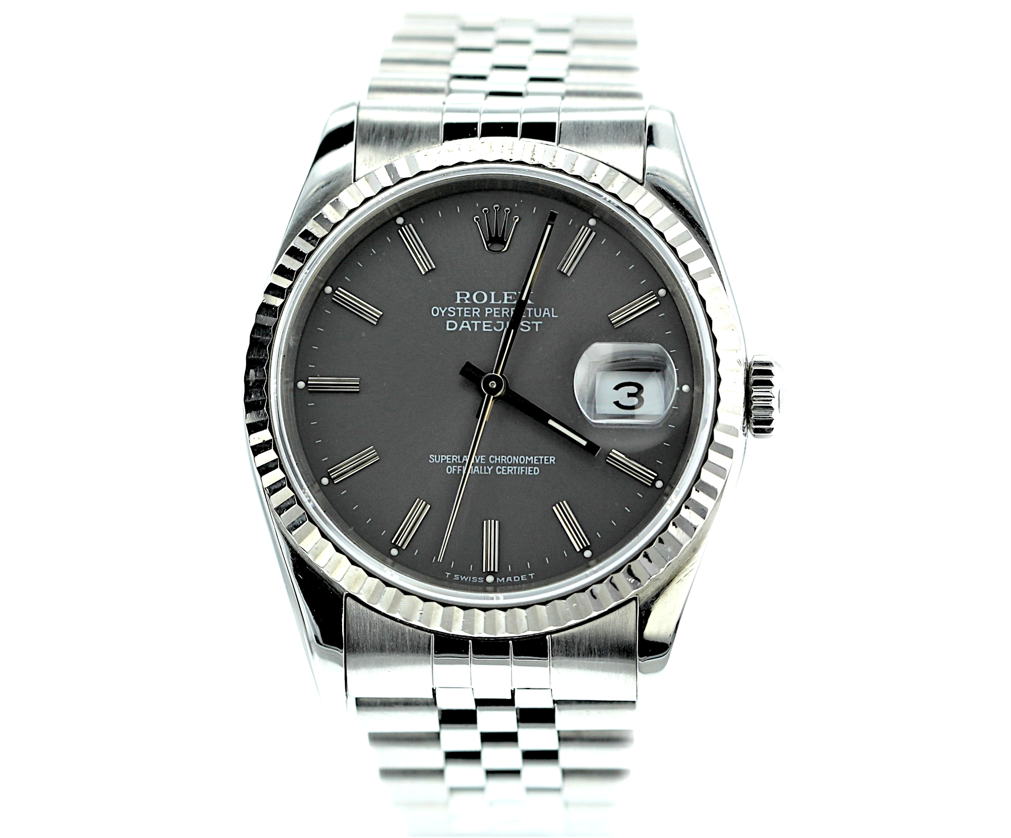 36mm Pre-Owned Rolex Datejust SS/18W 