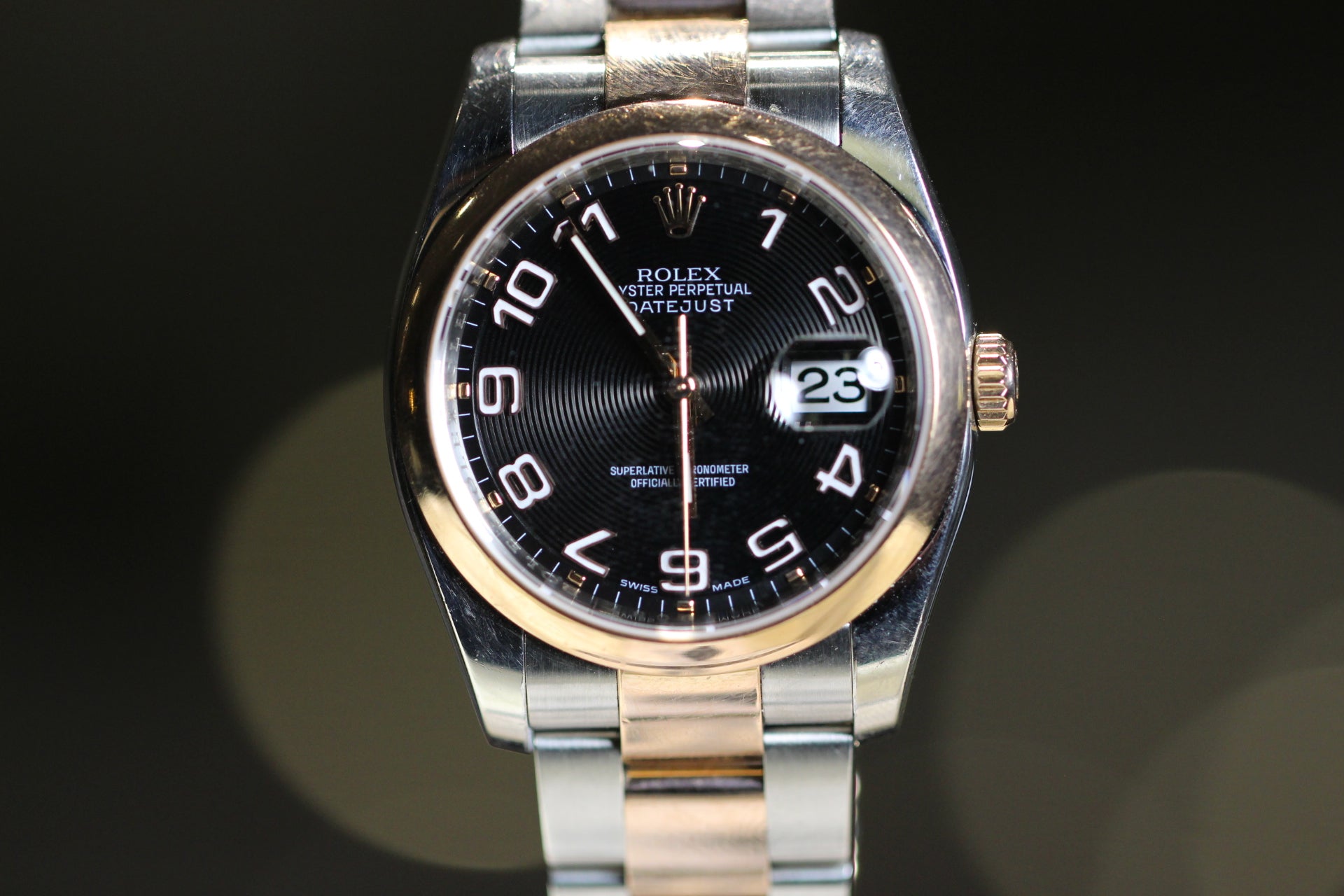 rolex with numbers on face