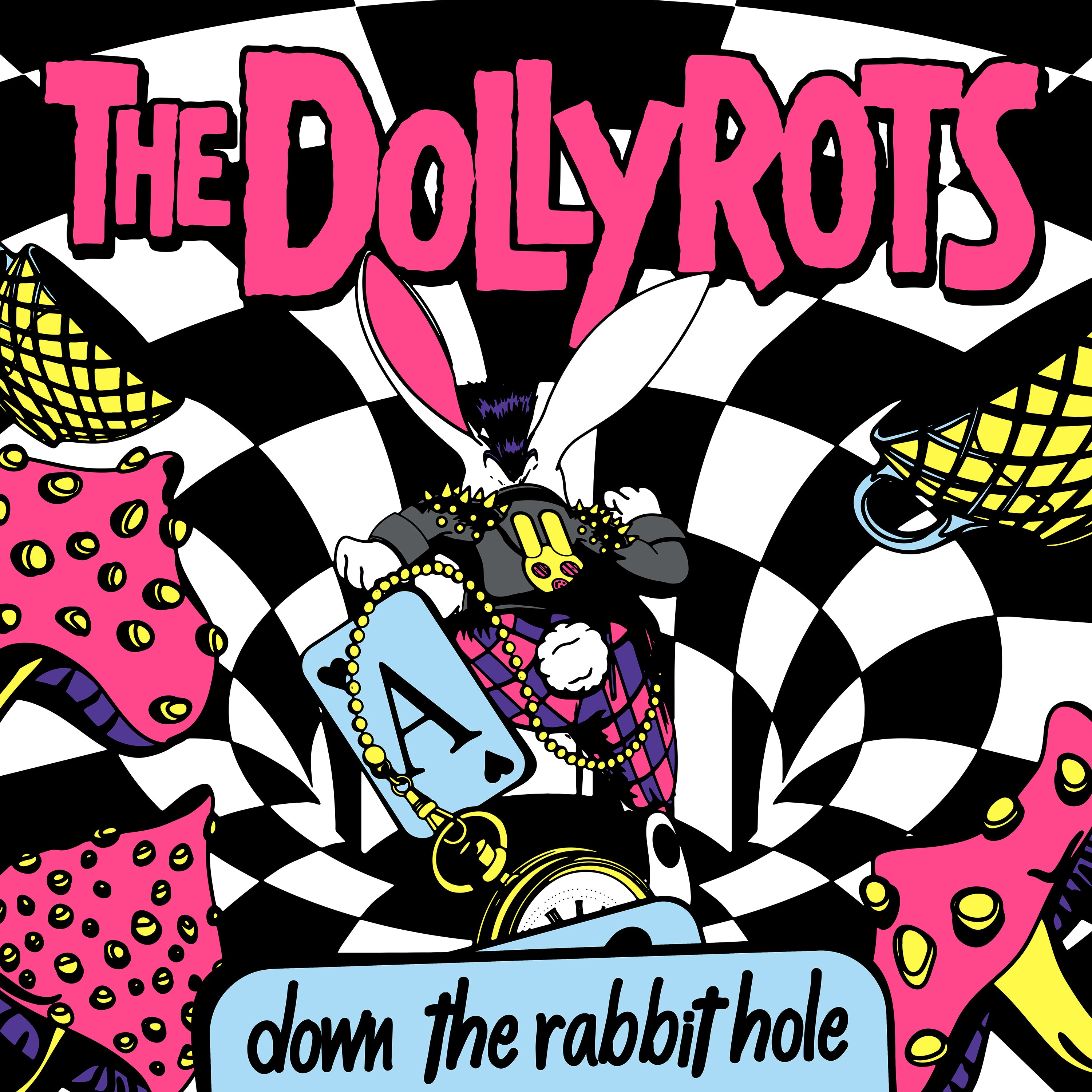 "Down The Rabbit Hole" CD + T + Poster + 3 Stickers + 2 Pins Bundle