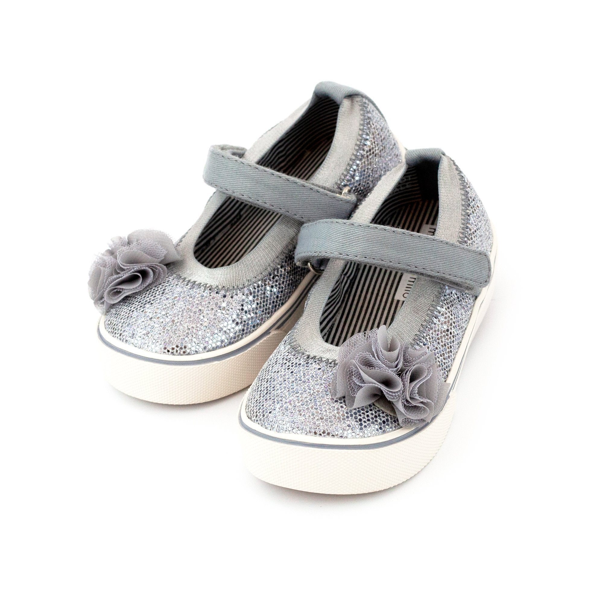 girls silver mary janes