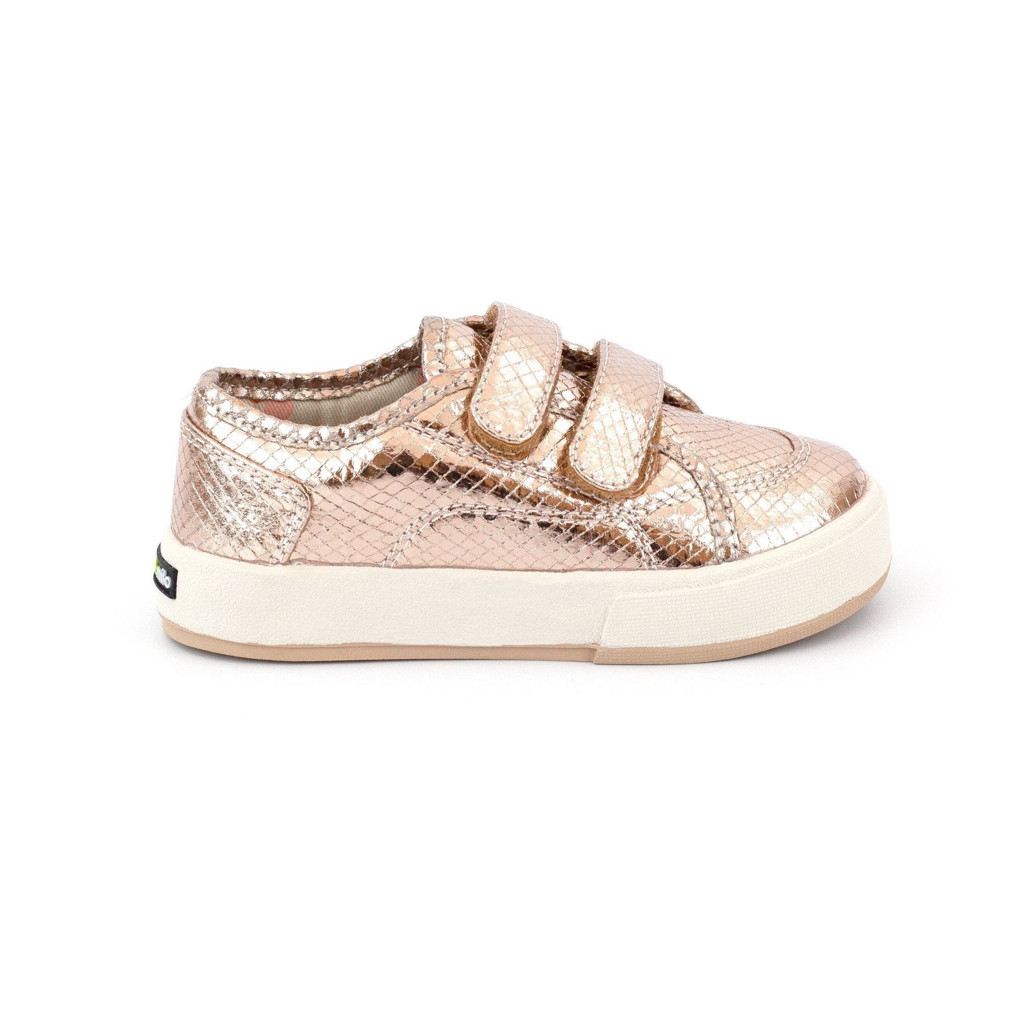 Nina Double V Shoe - Rose Gold - Morgan & Milo