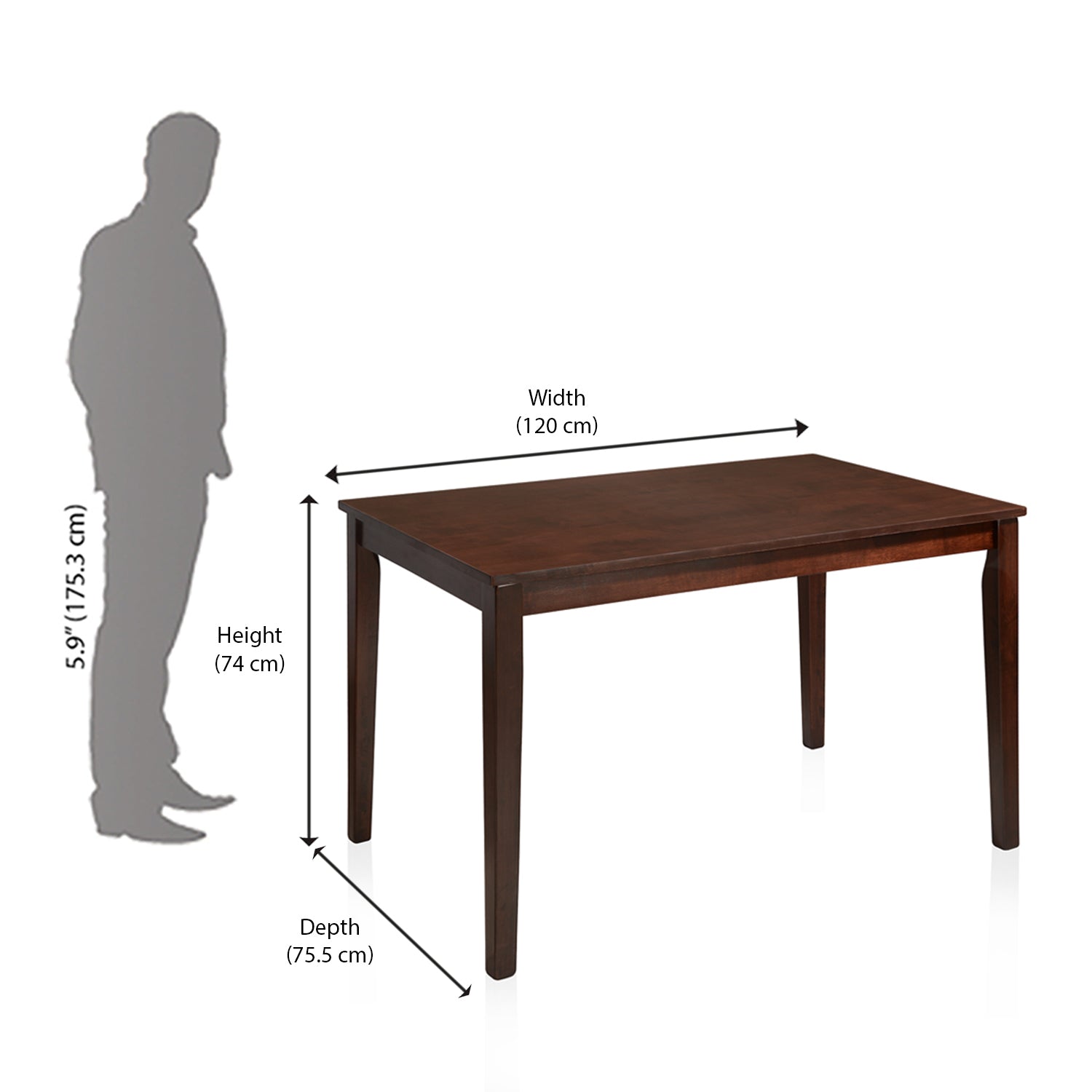 Buy Nilkamal Bahamas 4 Seater Dining Table Set Online - Nilkamal Furniture