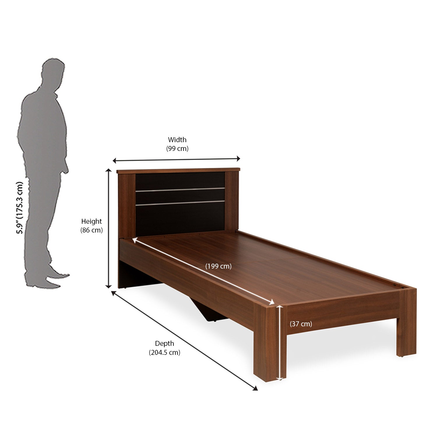 Dimensions cm bed single Complete International