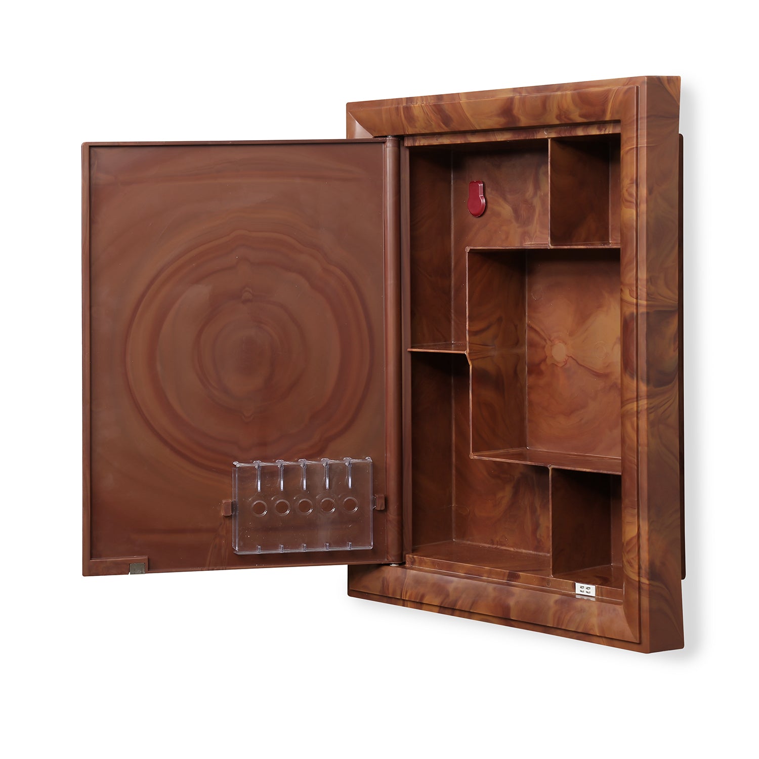 Nilkamal Gem Plastic Cabinet With Mirror Mango Wood Nilkamal