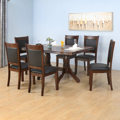 black 7 piece patio dining set