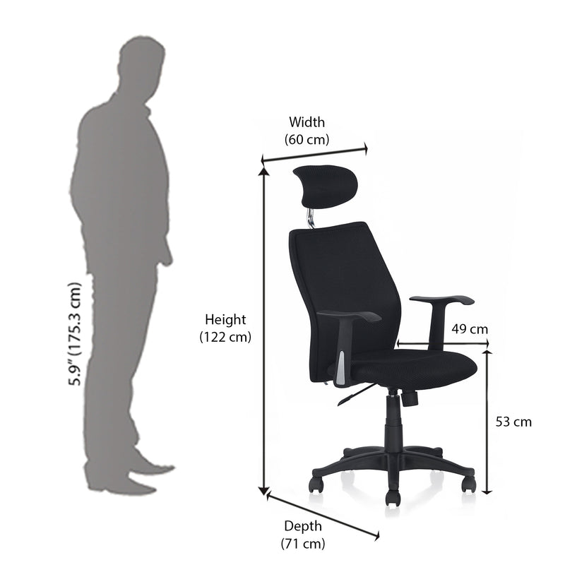 nilkamal chair with headrest