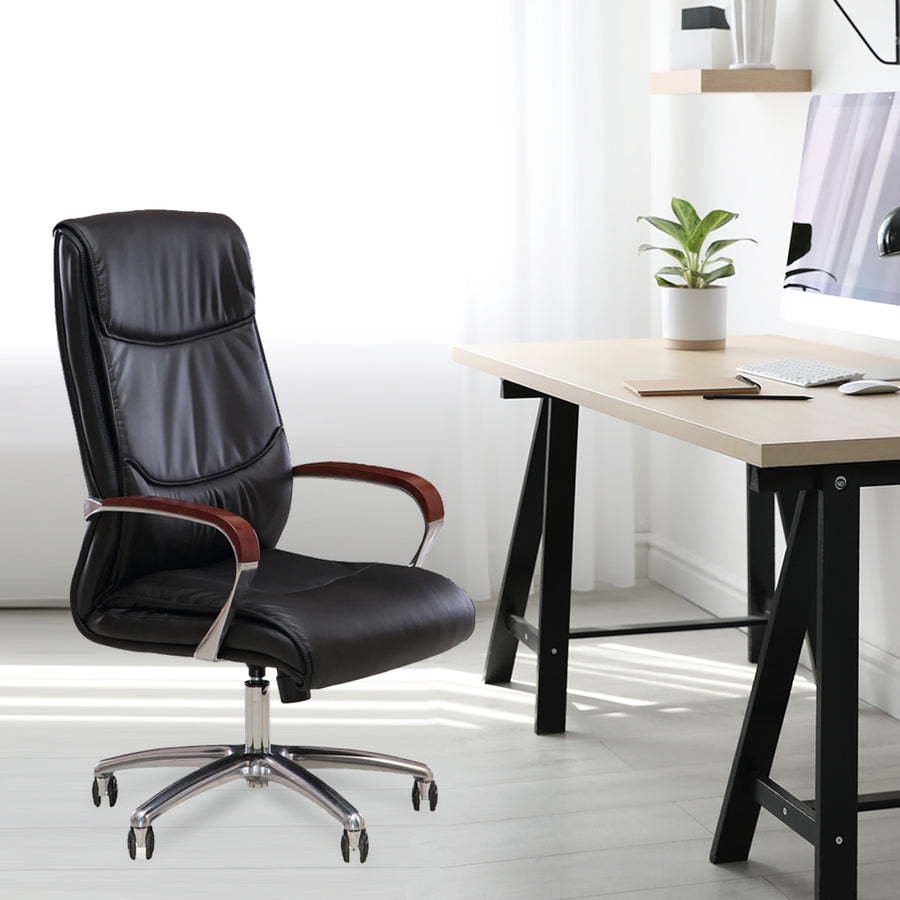 Nilkamal Boss High Back Chair (Black) - Nilkamal Furniture