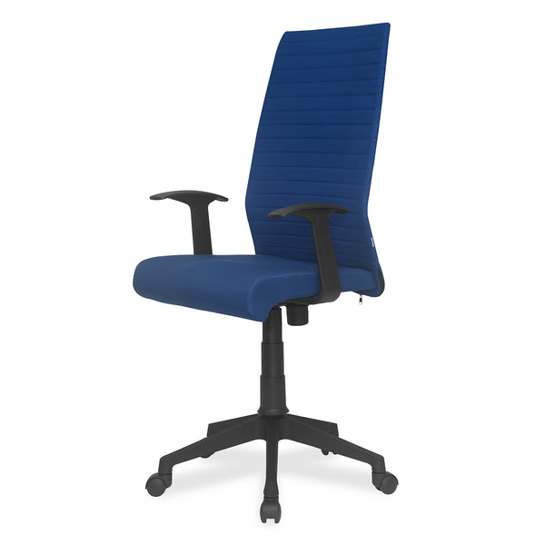Buy Nilkamal Thames High Back Fabric Chair (Blue) Online - Nilkamal