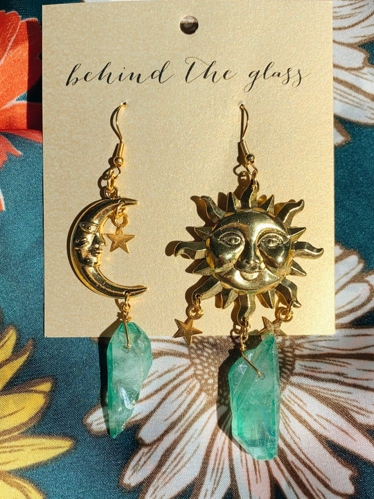 Sun and Moon Earrings