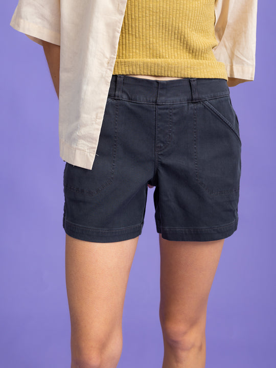 Spanx Twill Elastic Waist Shorts