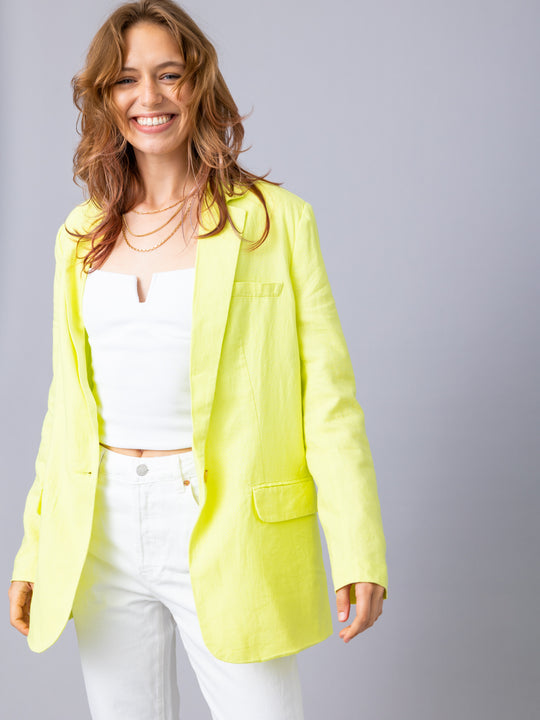 Steve Madden Linen on the Edge Blazer