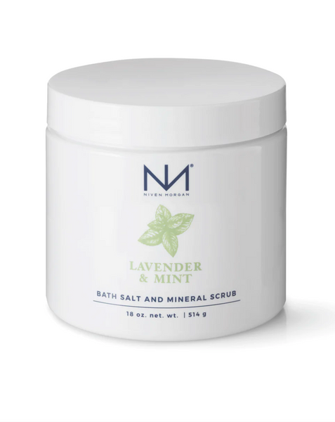 Niven Morgan Lavender Mint Bath Salt and Mineral Scrub