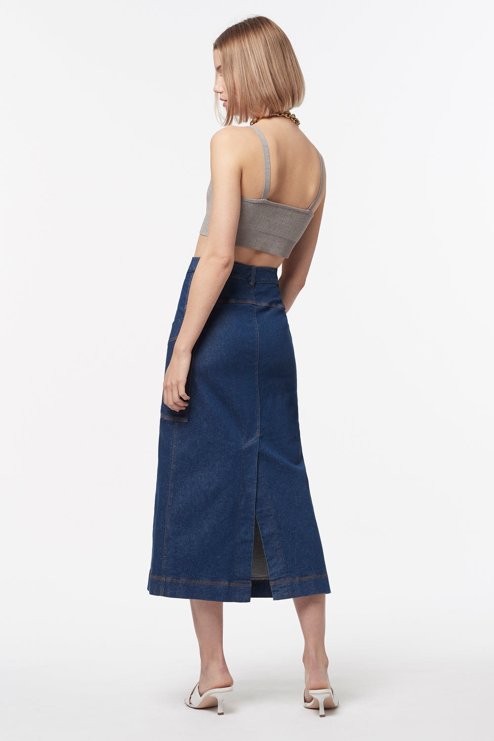 MANNING CARTELL | FADED GLORY DENIM MIDI SKIRT