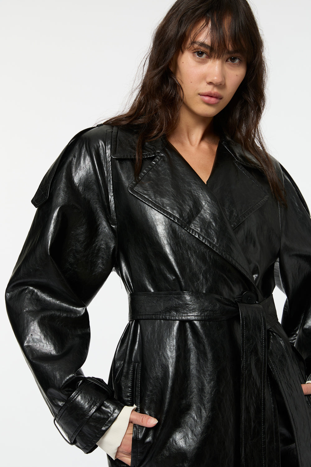 JOSE MOON COMFORTABLE TRENCH COAT-