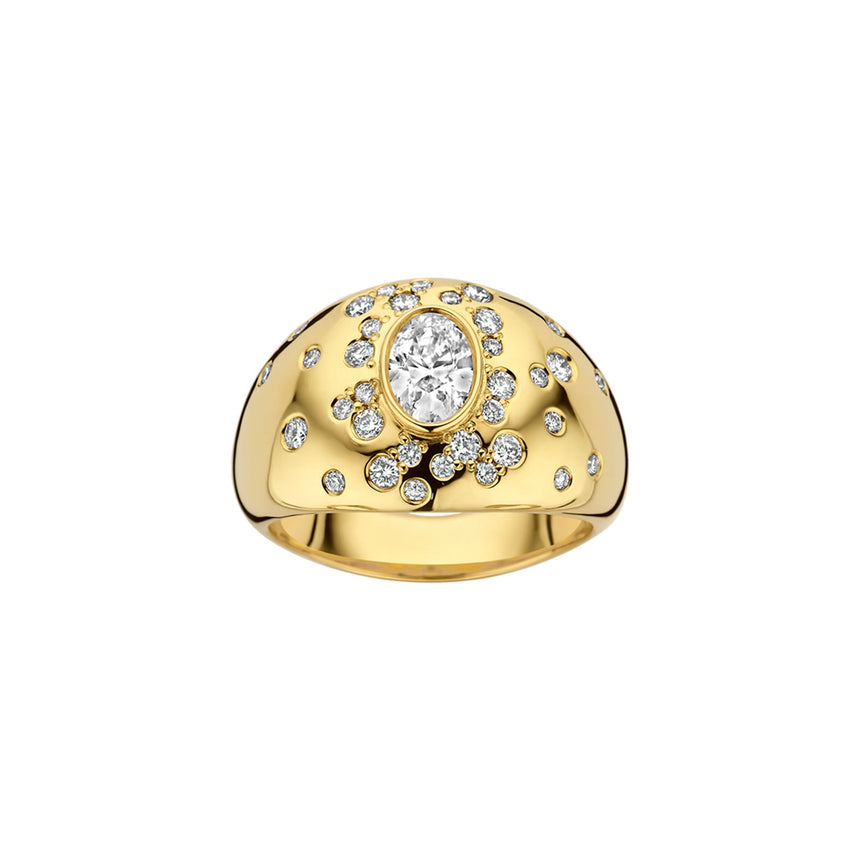 Cecilia Ring 0.56ct Oval Yellow Gold