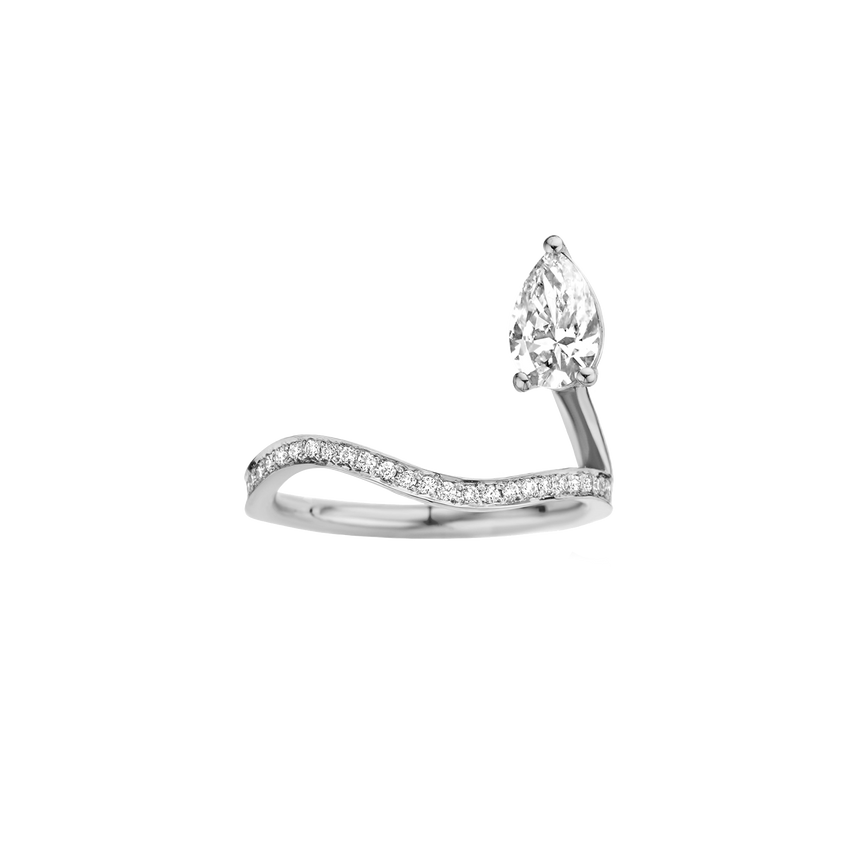 Serena Ring 0.61ct Pear White Gold