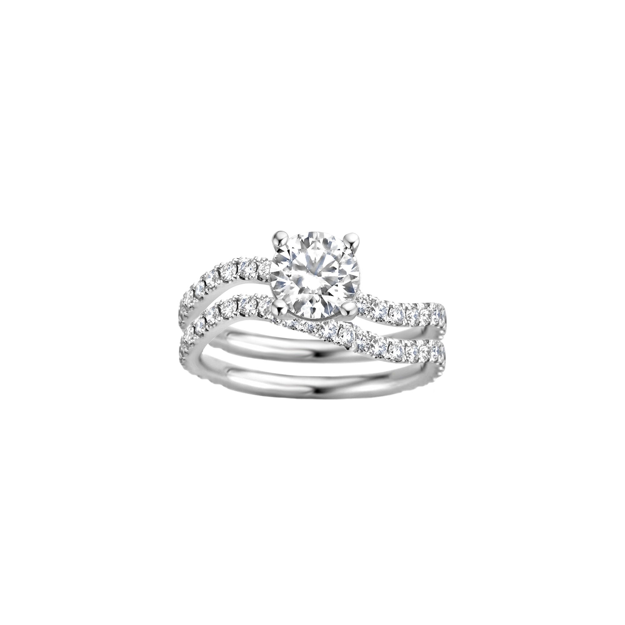 Flow Pavé Wedding Band