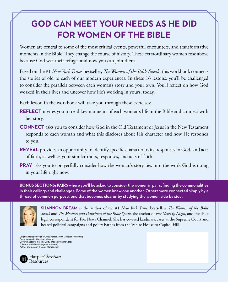 The Women Of The Bible Speak Workbook By Shannon Bream Faithgateway Store