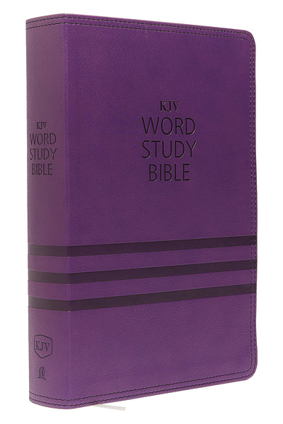 KJV, Word Study Bible, Leathersoft, Purple, Red Letter Edition: 1,700 Key Words that Unlock the Meaning of the Bible