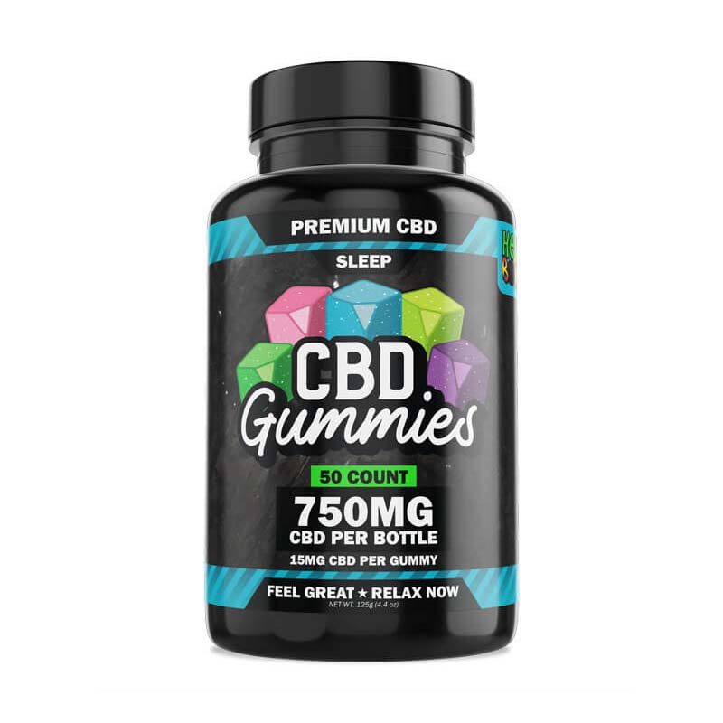 Black plastic jar of CBD gummies