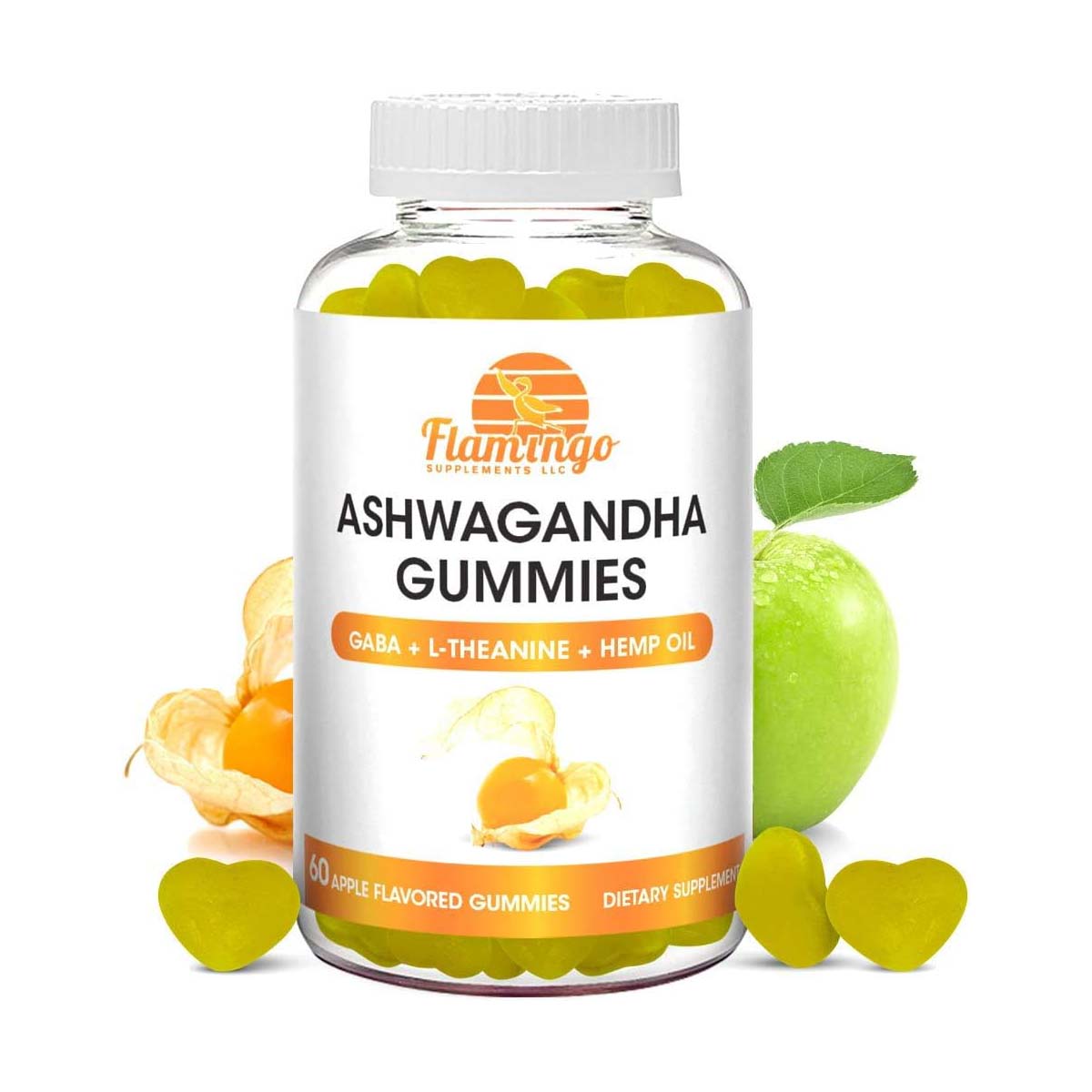 Bottle of Flamingo Supplements Ashwagandha Gummies