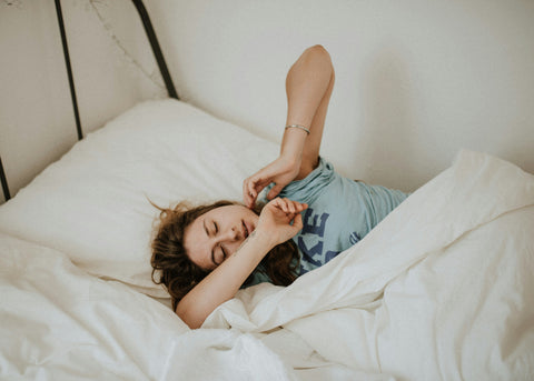 woman waking up from sleep