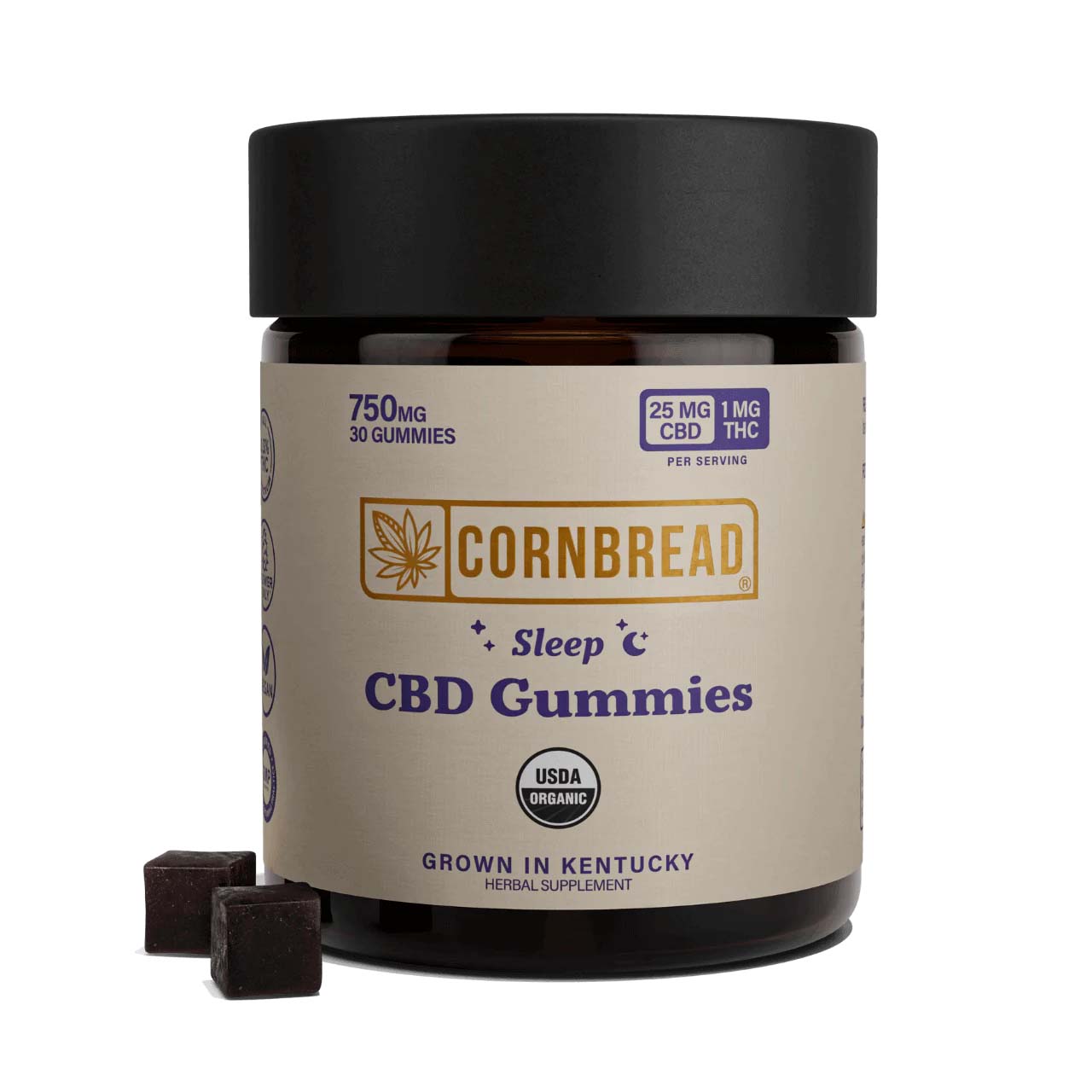 jar of Cornbread sleep gummies