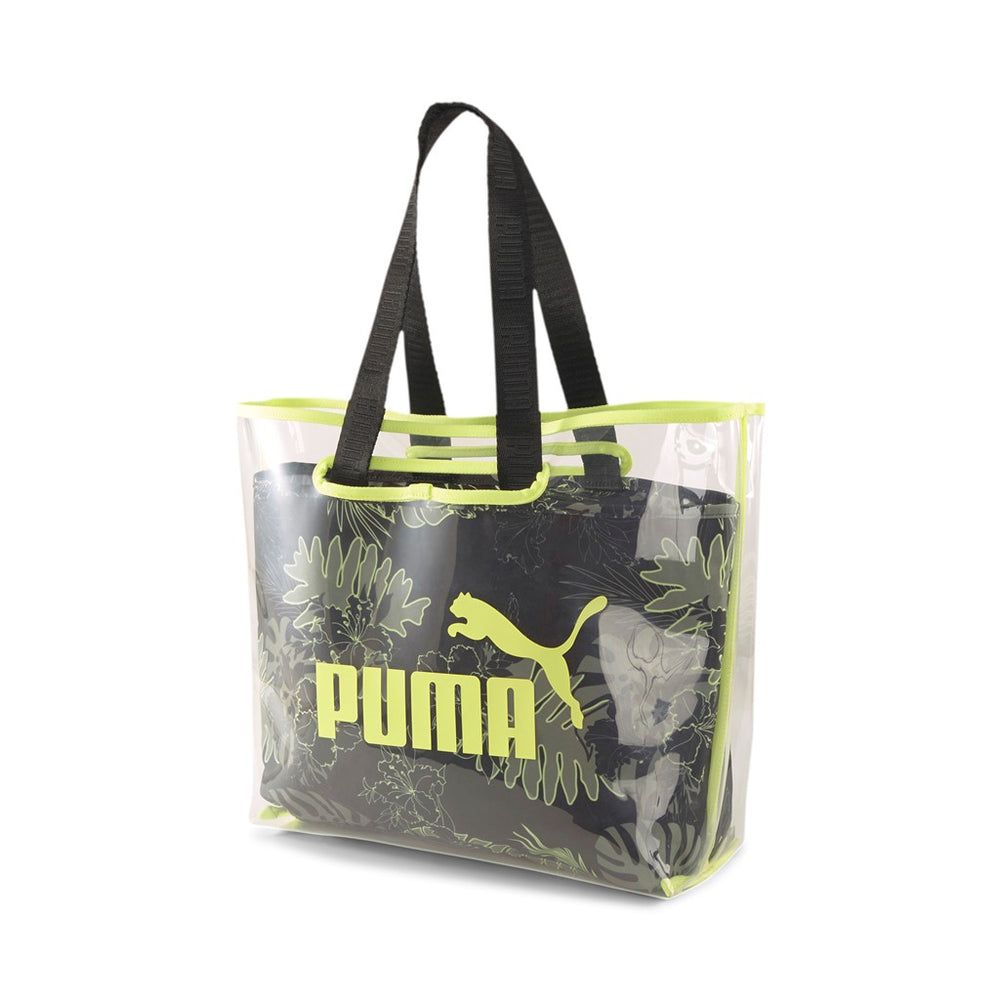 WMN Core Twin shopper strand táska Puma Black-Sunny Lime-AOP &