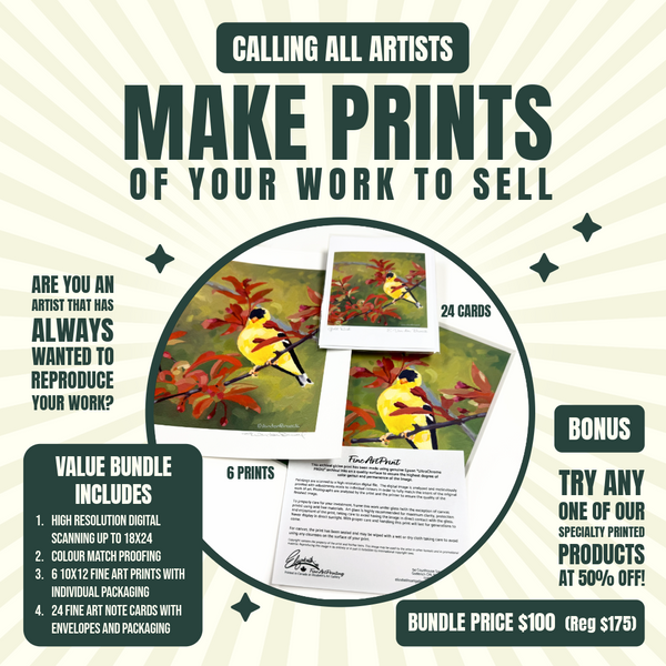 Promotional printing and scanning bundle for artists.