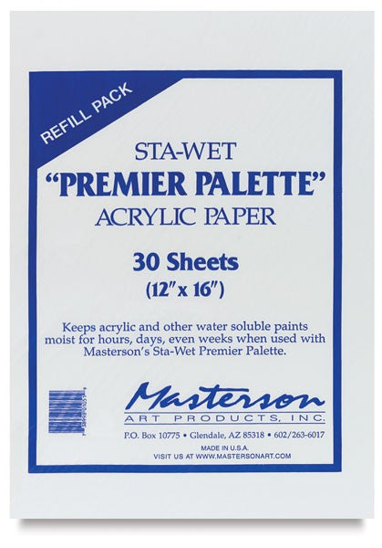 Masterson Sta-Wet Premier Palette Sponge 3 Pack 12x16
