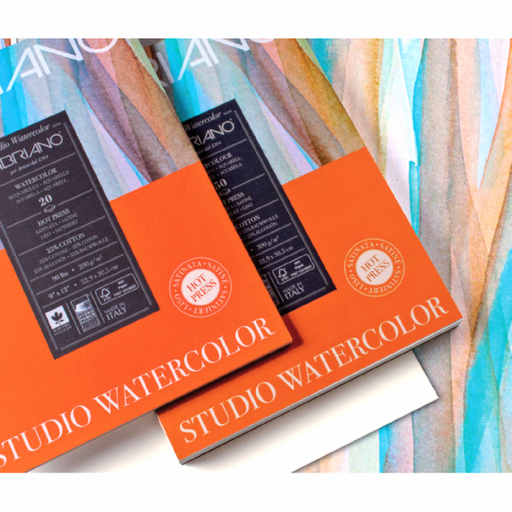 Fabriano Studio Watercolor Paper, 90 lb. (200gsm), 9'' x 12