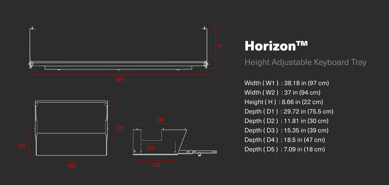 Wavebone Horizon Dimensions