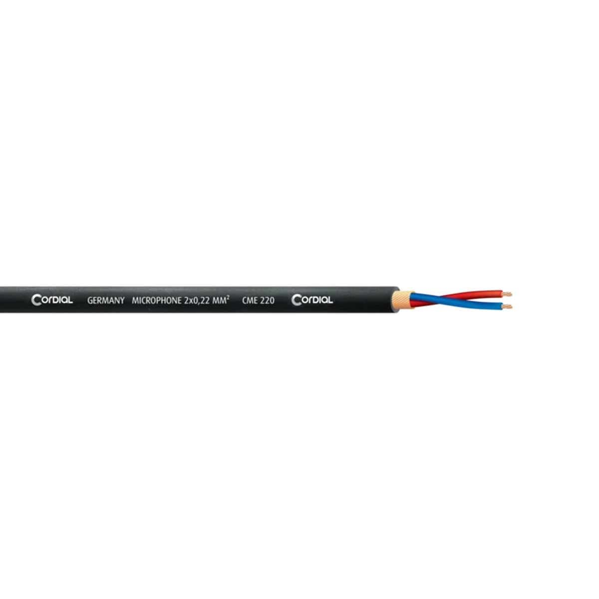 Corcial CME220 Value Microphone Cable - 2 x 0.22 mm2. 25 x 0.10 mm black [100m roll]
