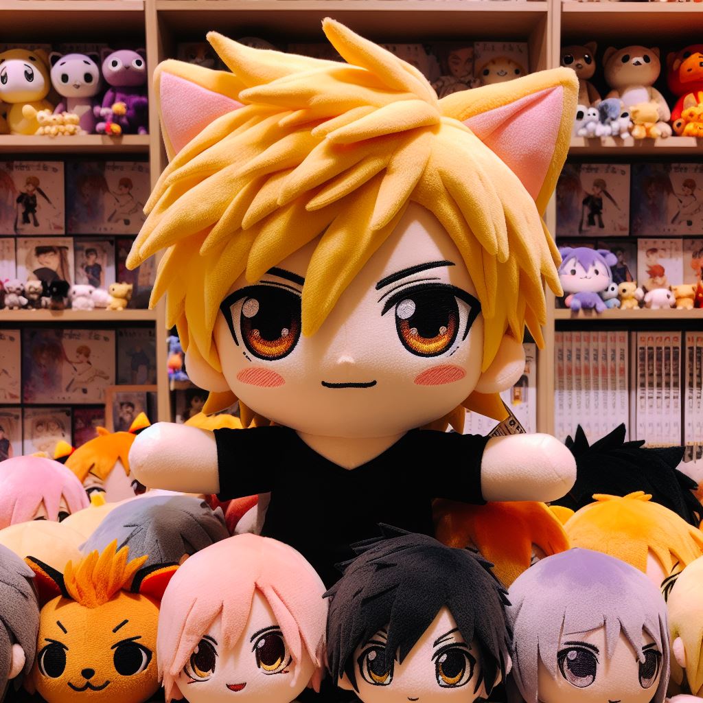 Chibi-style custom plush toys from a book.