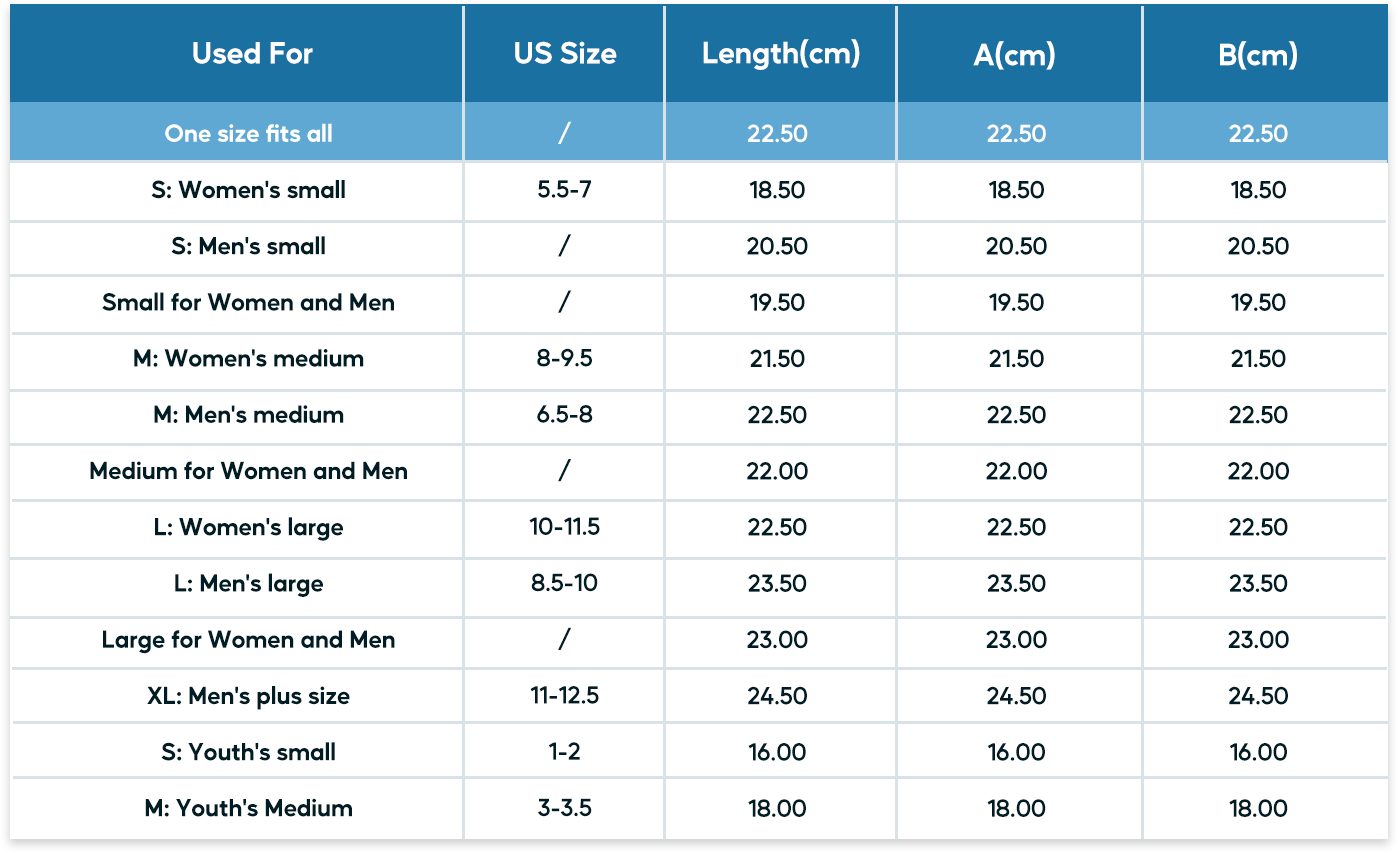 Socks Size Chart