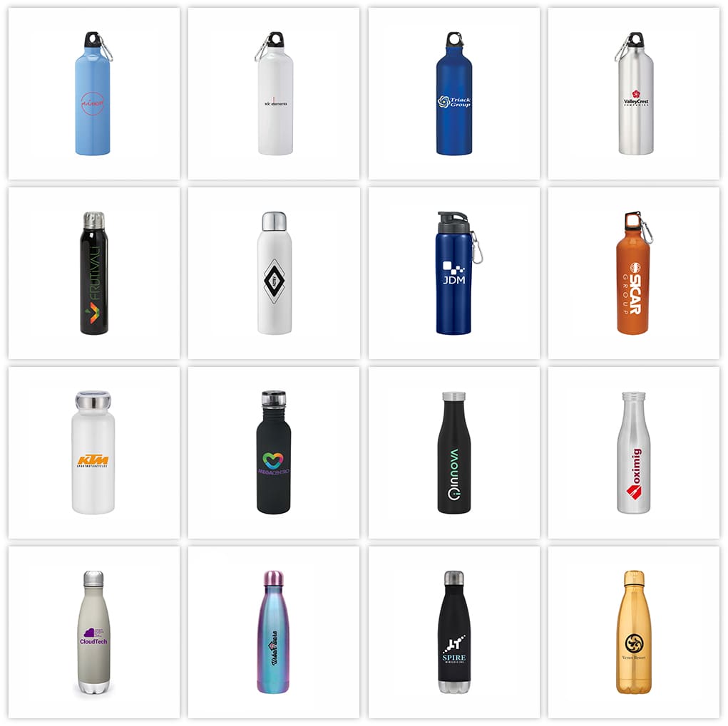 Past Work Custom Water bottles